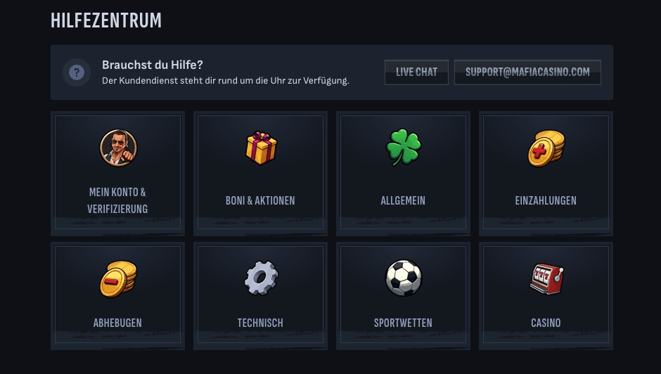 kontakt-mafia-casino-support-test