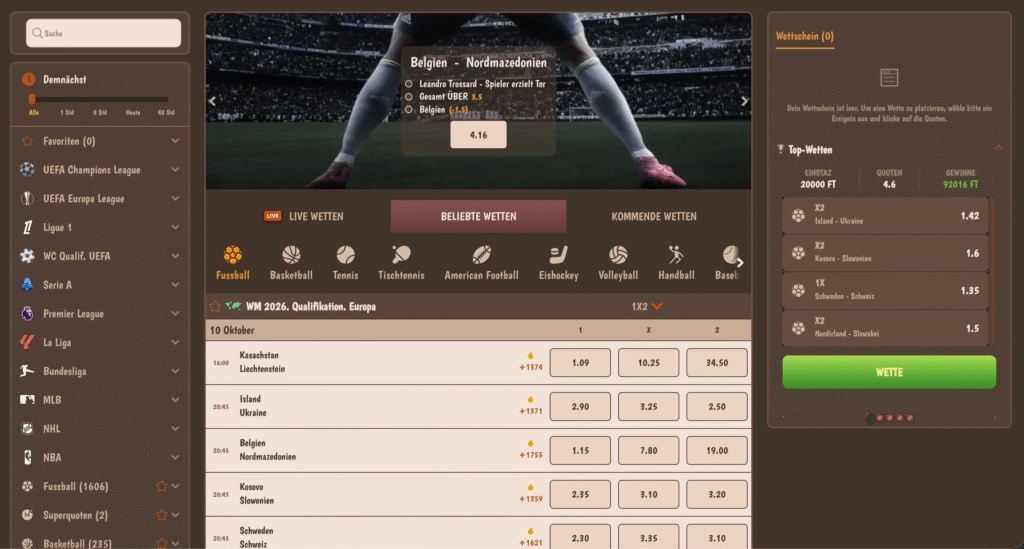 Sportwetten im Stonevegas Online Casino Erfahrungen und Test