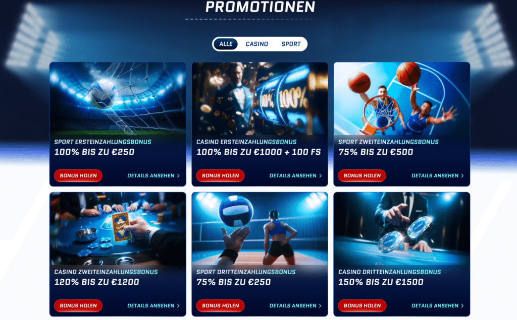 Alle aktuellen Bonusangebote im Scored Casino: Sportwetten Bonus, Casino Bonus, Freispiele, Reload Boni und Promotions für Bestandskunden. Echtgeld Casino Aktionen im Erfahrungsbericht 2026.