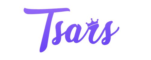 Tsars Casino Logo in lila Schrift mit Krone, offizielles Logo des Online Casinos für deutsche Spieler 2026