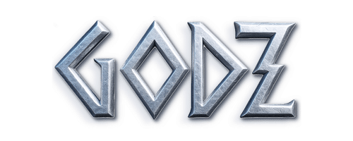 Offizielles Godz Casino Logo in Silber – Online Casino Anbieter 2026